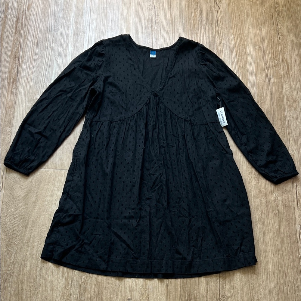 NWT Old Navy Women’s Black Long Sleeve Casual Dress Size Medium